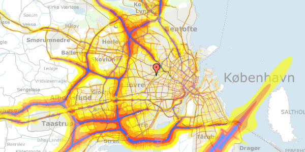 Trafikstøjkort på Åbakkevej 29, st. 3, 2720 Vanløse