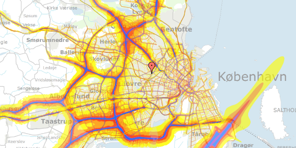 Trafikstøjkort på Åbakkevej 47, 1. th, 2720 Vanløse