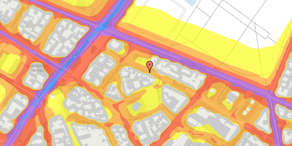 Trafikstøjkort på Åbenrå 29, 1. th, 1124 København K