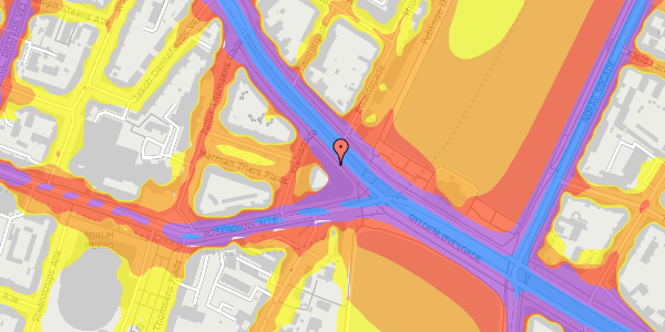 Trafikstøjkort på Åboulevard 3, st. 2, 1635 København V