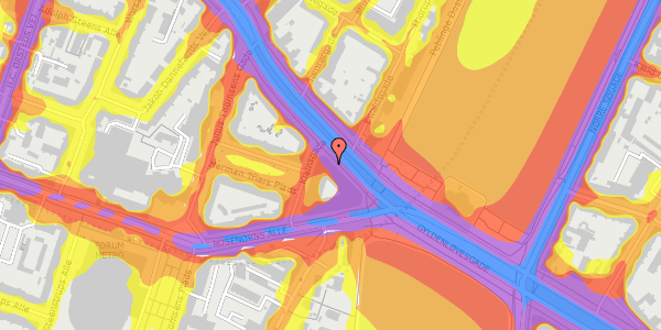 Trafikstøjkort på Åboulevard 5, kl. 2, 1635 København V