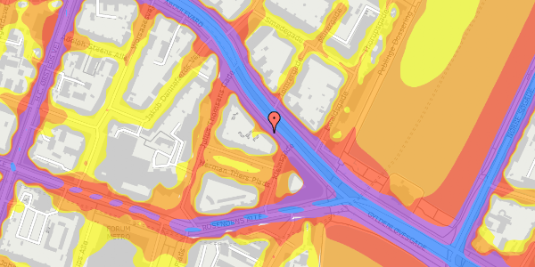 Trafikstøjkort på Åboulevard 7D, kl. , 1635 København V