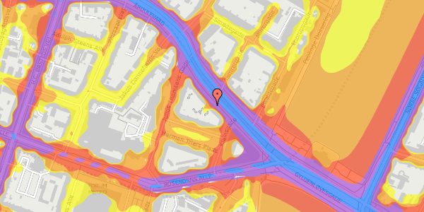 Trafikstøjkort på Åboulevard 9B, 1635 København V