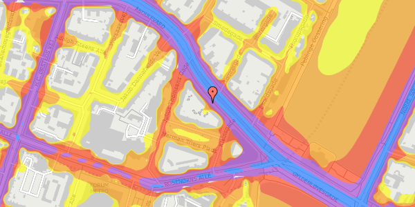 Trafikstøjkort på Åboulevard 9D, 1635 København V