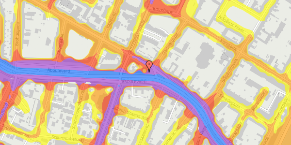 Trafikstøjkort på Åboulevard 48, 5. th, 2200 København N