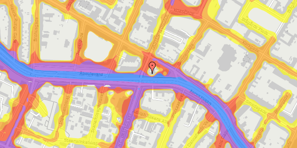 Trafikstøjkort på Åboulevard 54, st. , 2200 København N