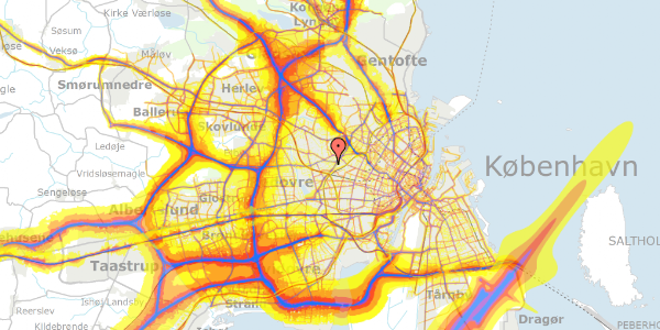 Trafikstøjkort på Ådalsvej 25, st. , 2720 Vanløse