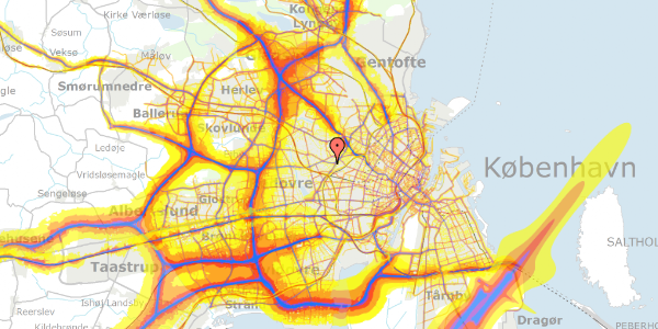 Trafikstøjkort på Ådalsvej 34, 2720 Vanløse