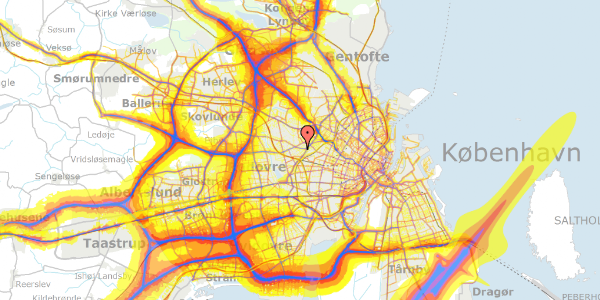 Trafikstøjkort på Ådalsvej 39, 2720 Vanløse