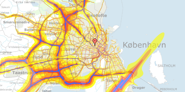 Trafikstøjkort på Ågade 94, 1. th, 2200 København N