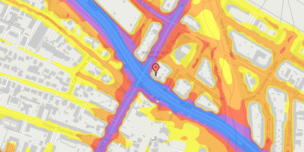 Trafikstøjkort på Ågade 110, kl. , 2200 København N