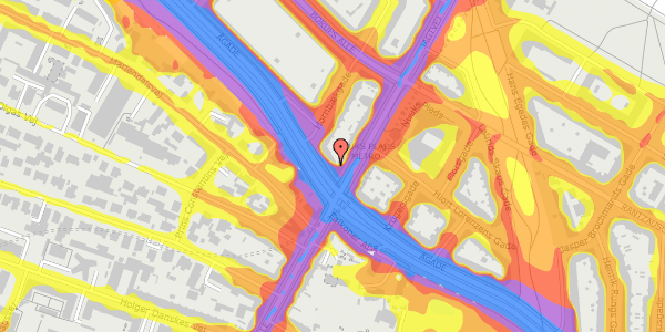 Trafikstøjkort på Ågade 112, 1. tv, 2200 København N