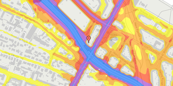 Trafikstøjkort på Ågade 114, st. 3, 2200 København N