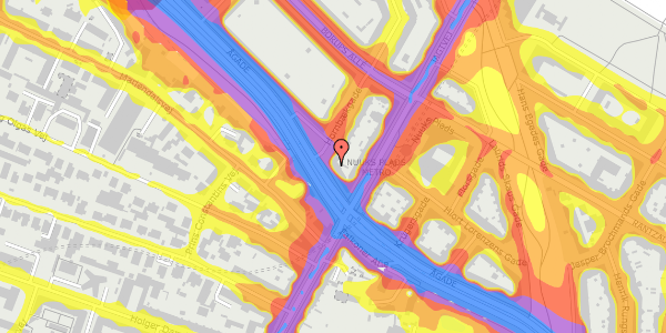 Trafikstøjkort på Ågade 114, 1. th, 2200 København N