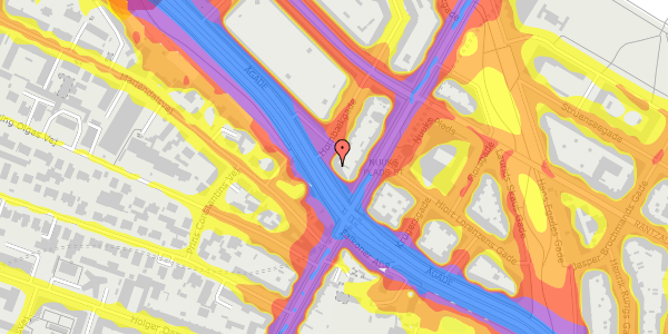 Trafikstøjkort på Ågade 114, 3. th, 2200 København N