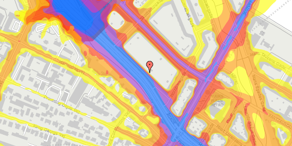 Trafikstøjkort på Ågade 124, 3. th, 2200 København N