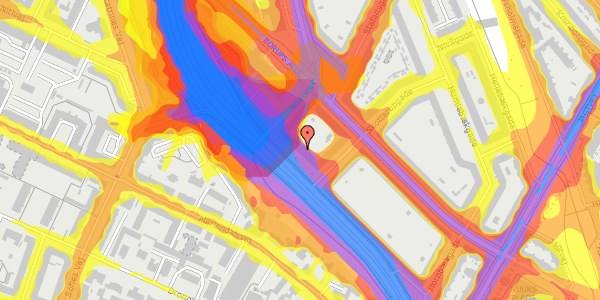 Trafikstøjkort på Ågade 140, 3. th, 2200 København N