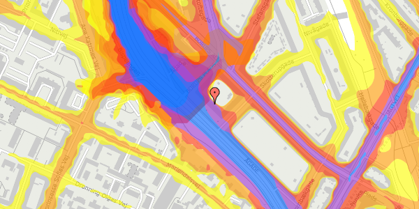 Trafikstøjkort på Ågade 140, 4. th, 2200 København N