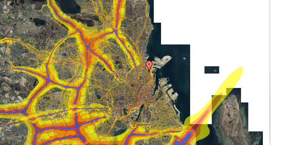 Trafikstøjkort på Ålborggade 21, kl. tv, 2100 København Ø