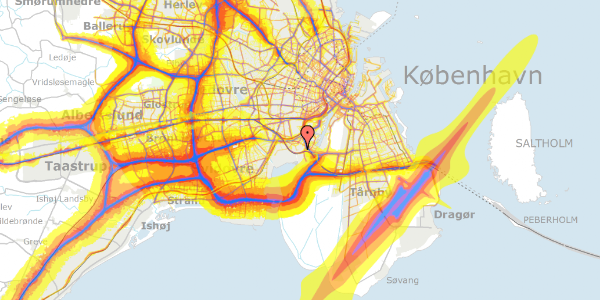 Trafikstøjkort på Hf. Havebyen Mozart 2, 2450 København SV