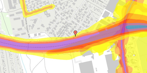 Trafikstøjkort på Hf. Havebyen Mozart 67, 2450 København SV