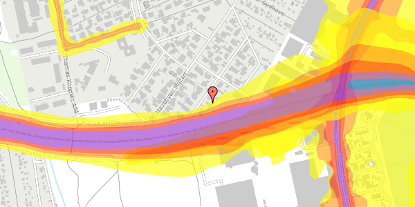 Trafikstøjkort på Hf. Havebyen Mozart 68, 2450 København SV