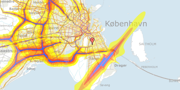 Trafikstøjkort på Jadegangen 131, 2300 København S