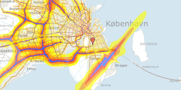 Trafikstøjkort på Jadegangen 133, 2300 København S