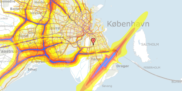 Trafikstøjkort på Jadegangen 142, 2300 København S