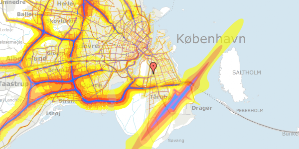 Trafikstøjkort på Jadegangen 148, 2300 København S