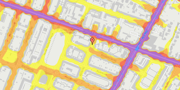 Trafikstøjkort på Adilsvej 4, 1. tv, 2000 Frederiksberg