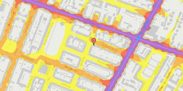 Trafikstøjkort på Adilsvej 5, 1. tv, 2000 Frederiksberg