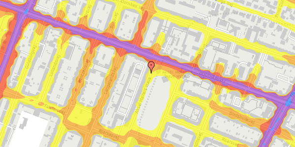 Trafikstøjkort på Aksel Møllers Have 4, 1. th, 2000 Frederiksberg