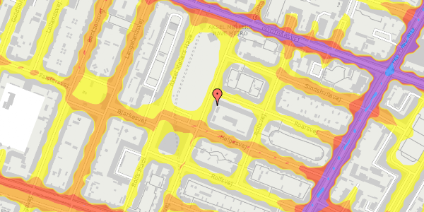 Trafikstøjkort på Aksel Møllers Have 13, st. th, 2000 Frederiksberg