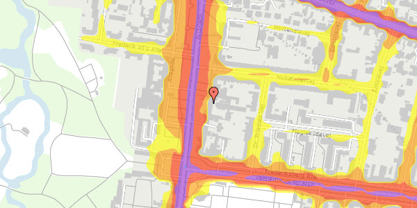 Trafikstøjkort på Allegade 8D, st. , 2000 Frederiksberg