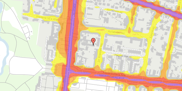 Trafikstøjkort på Allegade 8H, 2000 Frederiksberg