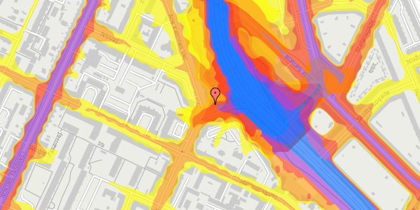 Trafikstøjkort på Ane Katrines Vej 2, 2. th, 2000 Frederiksberg