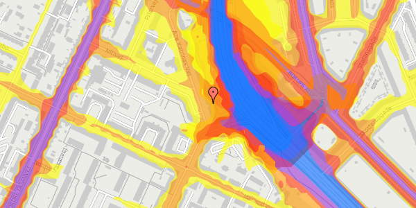 Trafikstøjkort på Ane Katrines Vej 8, 1. th, 2000 Frederiksberg