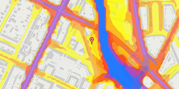 Trafikstøjkort på Ane Katrines Vej 24, 1. th, 2000 Frederiksberg