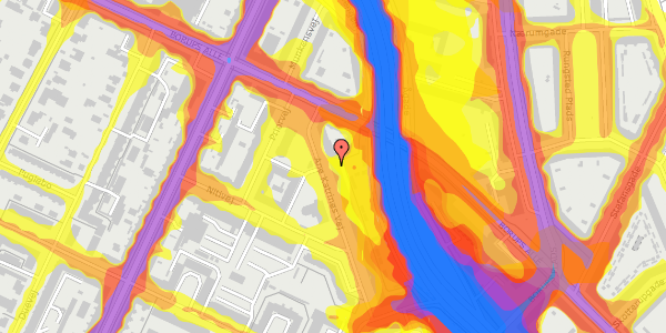 Trafikstøjkort på Ane Katrines Vej 28, st. th, 2000 Frederiksberg