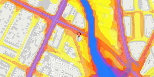 Trafikstøjkort på Ane Katrines Vej 32, st. th, 2000 Frederiksberg