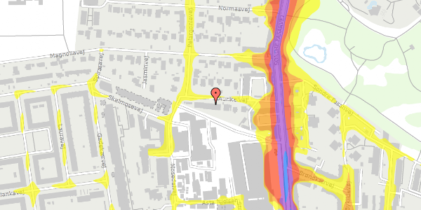 Trafikstøjkort på Aurikelvej 19, 2000 Frederiksberg