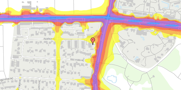 Trafikstøjkort på Azaleavej 1, 2. 1, 2000 Frederiksberg