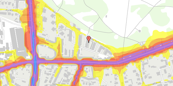 Trafikstøjkort på Bag Søndermarken 21, st. th, 2000 Frederiksberg