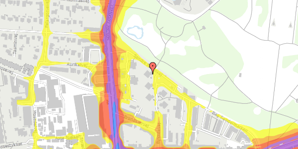 Trafikstøjkort på Bag Søndermarken 37, 1. 4, 2000 Frederiksberg