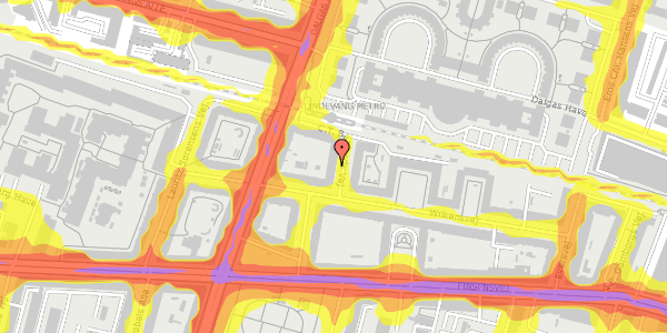 Trafikstøjkort på C.T. Barfoeds Vej 3, 2. th, 2000 Frederiksberg