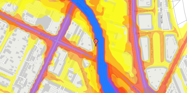 Trafikstøjkort på Bispeengen 3, 2. th, 2000 Frederiksberg