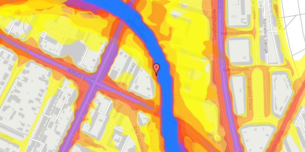 Trafikstøjkort på Bispeengen 9, 1. th, 2000 Frederiksberg