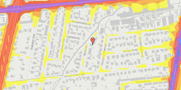 Trafikstøjkort på Blytsvej 14, 2000 Frederiksberg