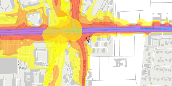 Trafikstøjkort på Borgmester Fischers Vej 1, 10. mf, 2000 Frederiksberg